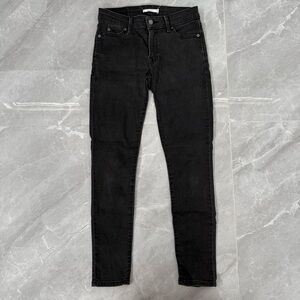 Women’s Levi’s 711 Skinny Denim Jeans Black Size 26